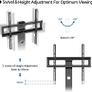 TV Floor Stand with 3 Tempered Glass Shelves for 30-65 inch LED OLED LCD Plasma Flat Curved Screens Height Adjustable Max. VESA 600x400mm up to 40KG Image 6