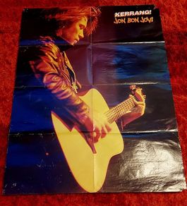 Large vintage Bon Jovi dpuble sided Kerrang poster