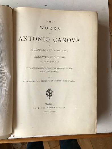 Antique Book 'Canova's Works'