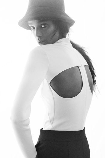 Zara Back Cut Out Neoprene Effect Bodysuit