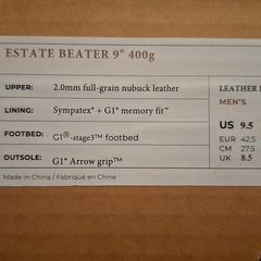 Gateway1 Estate Beater 9" 400g hiking/hinting boots