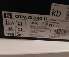 Football boots-Addidas Size 11