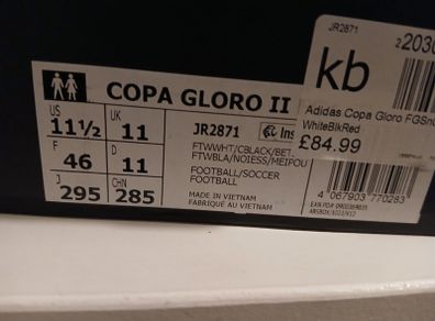 Football boots-Addidas Size 11