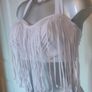 White swimwear halter neck padded underwired top size L UK14 cup C/D Postage included Image 2