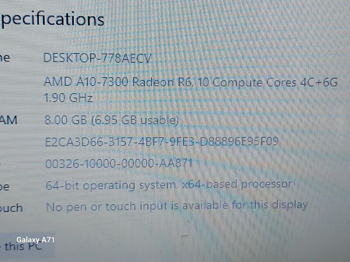 ACER ASPIRE 15, AMD A10-7300 Radeon R6, 10 Compute Cores 4C + 6G, 1.9GHz, 8GB Ram, 500GB HDD, windows 10, microsoft Edge, Opera, Chrome