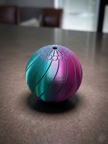 Iridescent 3D Fidget Toy - Kinetic Dual-Color Anti-Stress Orb (Handmade)