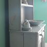 Antique Irish Dresser c 1880 - grey/duck egg Image 3