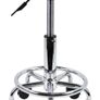 PU Leather Round Rolling Stool with Foot Rest Swivel Height Adjustment Medical Spa Drafting Salon Tattoo Work Office Massage Stools Task Chair Small AVAILABLE IN WHITE/BLACK (FREE POSTAGE) Image 4