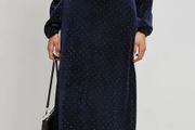 simply be plus size 20 velour dress postagw included