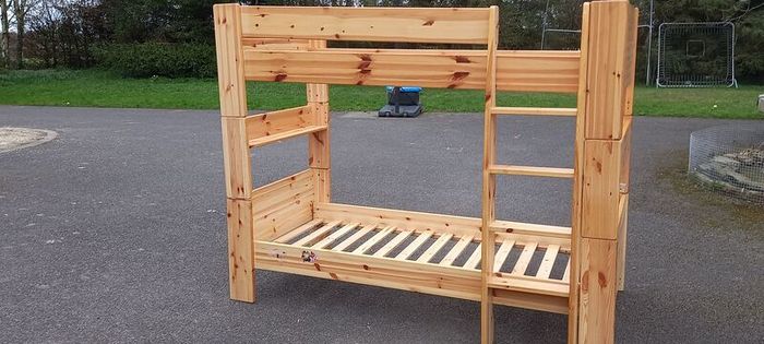 pine bunk beds
