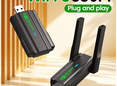 650Mbps WiFi USB Adapter 2.4GHz+5.8GHz Dual Band Wireless Network Card Driver Free For PC Windows XP/7/8/8.1/10/11