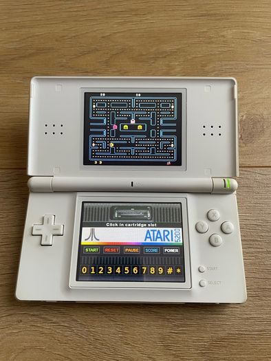 Modded Nintendo ds lite crystal white USG 001 boxed with manual with Flash Card 8gb with Games and retro games pokemon