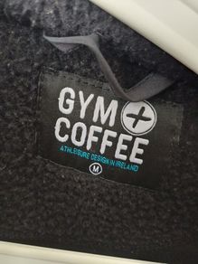 Gym and coffee black zip fleece medium