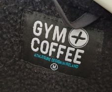 Gym and coffee black zip fleece medium