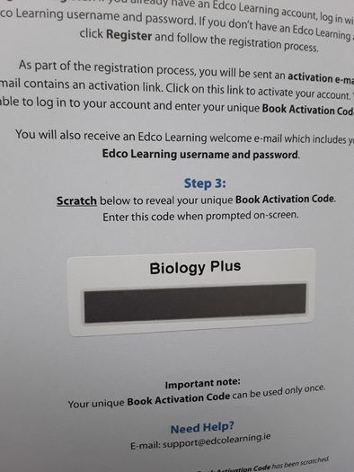 Leaving cert Biology plus new book with e-book code