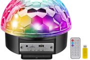 Disco Lights 9 LED Color 12W Disco Ball Sound Activated Party Lights Bluetooth Speaker,7 Modes Stage Par Light Home Room Parties Christmas Karaoke Bar Show