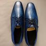 Genuine Stingray Leather Shoes  Navy Blue Image 2