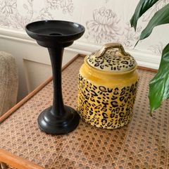 Pottery Barn Candle Holder & Decorative Jar