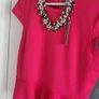 WD NY cerise peplum top Sz L (Fit 14-16UK) - Bnwt Image 8