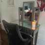 Mirrored vanity table with matching chair Image 2