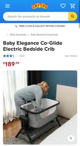 Baby Elegance Co-Glide Electric Bedside Crib