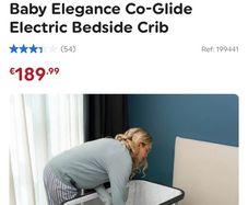 Baby Elegance Co-Glide Electric Bedside Crib