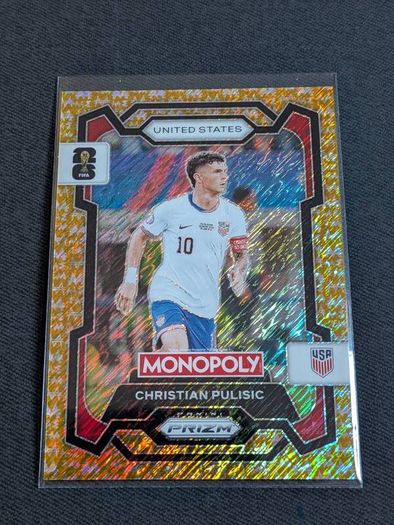 Monopoly Prizm Fifa World Cup 2026 Christian Pulisic Gold big money shimmer 006/500