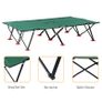 Double Camping Cot Foldable Sunbed Outdoor Patio Sleeping Bed Super Light w/ Carr Bag (Green) Image 2