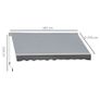 3 x 2.5m Manual Retractable Sun Shade Patio Awning Image 3