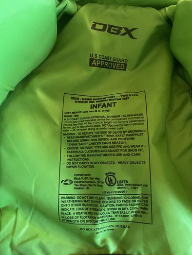 Infant life vest