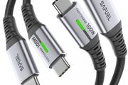 USB C Cable, 100W [2m+2m] 20V/5A PD QC4.0 Fast Charging USB C to USB C Charger Cable, Nylon Braided Phone Charger Type C Data Cord for MacBook 2020 Air Samsung Galaxy S21 S20 Xiaomi Huawei iPad