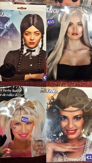 Halloween wigs and accessories