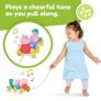 TOMY Toomies Pull Along Peppa - Wibble Wobble Action Peppa Pig, George & Dinosaur Toy - Wheeled Walking & Crawling Toddler Toys Image 4