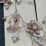 Accessorize Floral Hair Comb, hairpiece, Pearl Flower Bridal Hair Vine, Wedding Hairpiece Image 4