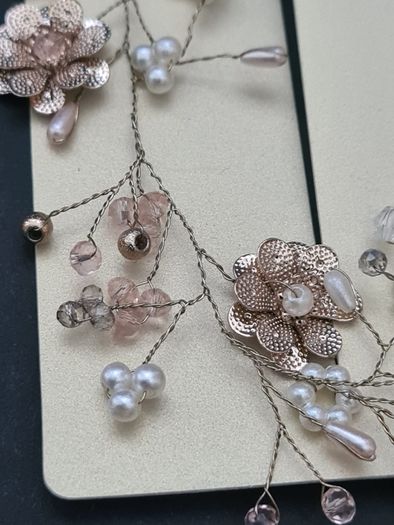 Accessorize Floral Hair Comb, hairpiece, Pearl Flower Bridal Hair Vine, Wedding Hairpiece