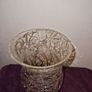 Large hand painted crackle glass candle holder Image 5