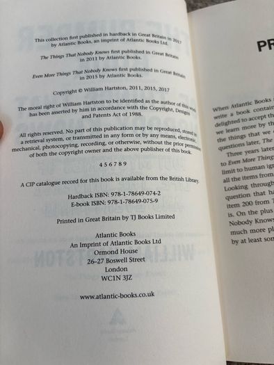 The Bumper Book of Things That Nobody Knows Book