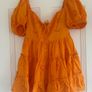 zara orange mini dress size 12 Image 2