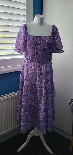 Purple floral summer dress, Size XXL / UK18, Brand new