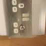 LAP 2-Gang DP Switched Plug Sockets Brushed Stainless Steel with White Inserts 5 Pack Image 2