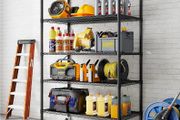Heavy Duty Garage Shelving Unit - 182.9x91.3x45.7 cm - Adjustable Wire Shelving Unit Storage Shelves with Wheels, 5 Tier, Black