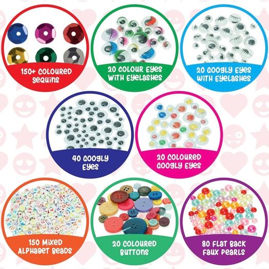 Jumbo Kids Craft Set - Kids Craft Kits with Over 1,200 Crafting Pieces - Arts and Crafts for Kids (FREE POSTAGE)