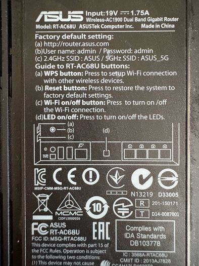 ASUS RT-AC68U Dual-Band Gigabit WiFi Router