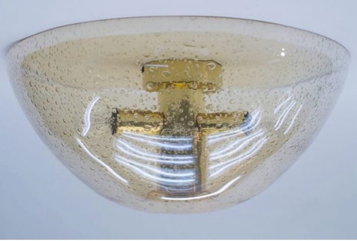 Vintage German glass ceiling light c1970