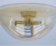 Vintage German glass ceiling light c1970