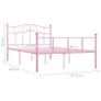 Bed Frame Pink Metal 160x200 cm Image 6