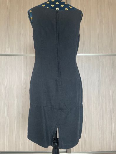 Black Linen Shift Dress