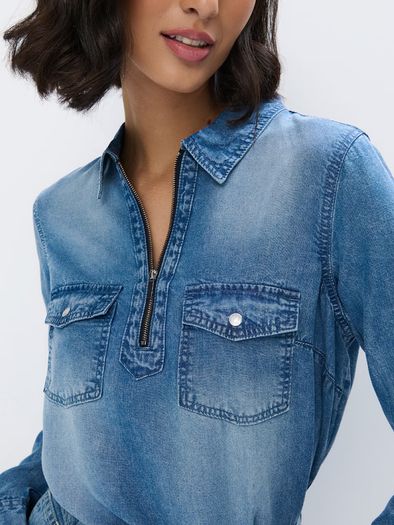 oversized style Jeans look shirt size fits xs s m never worn