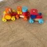 Wooden German made stacking train set Image 3