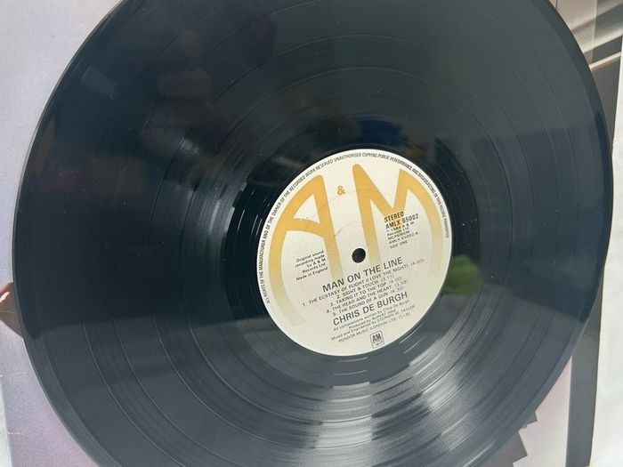 Chris de Burgh Signed Man On The Line Vinyl LP 1984 Autographed